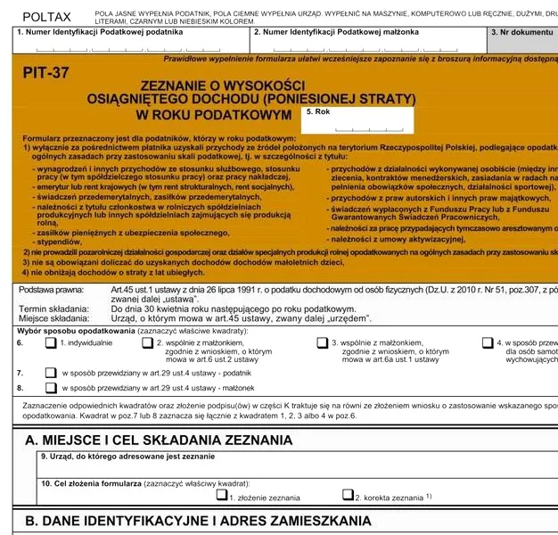 Jaką deklarację wybrać przy rozliczeniu podatku dochodowego?