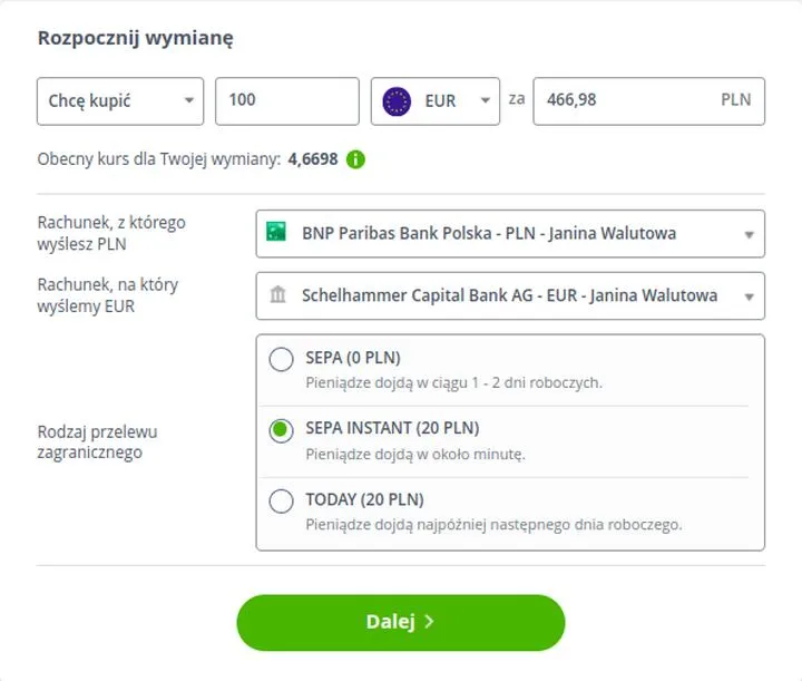Czas przelewu międzybankowego