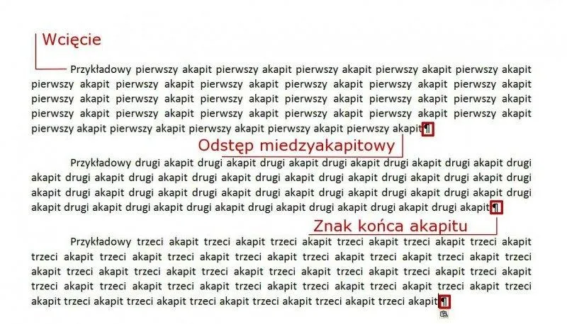 Długość akapitu w pracy licencjackiej