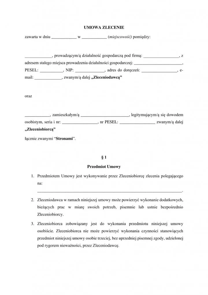 Wynagrodzenie netto umowa zlecenie